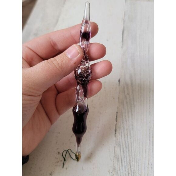 Purple Abstract liquid swirl ornament Xmas decor - Picture 3 of 3